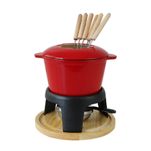 Hochwertiges Emaille-Gusseisen-Fondue-Set